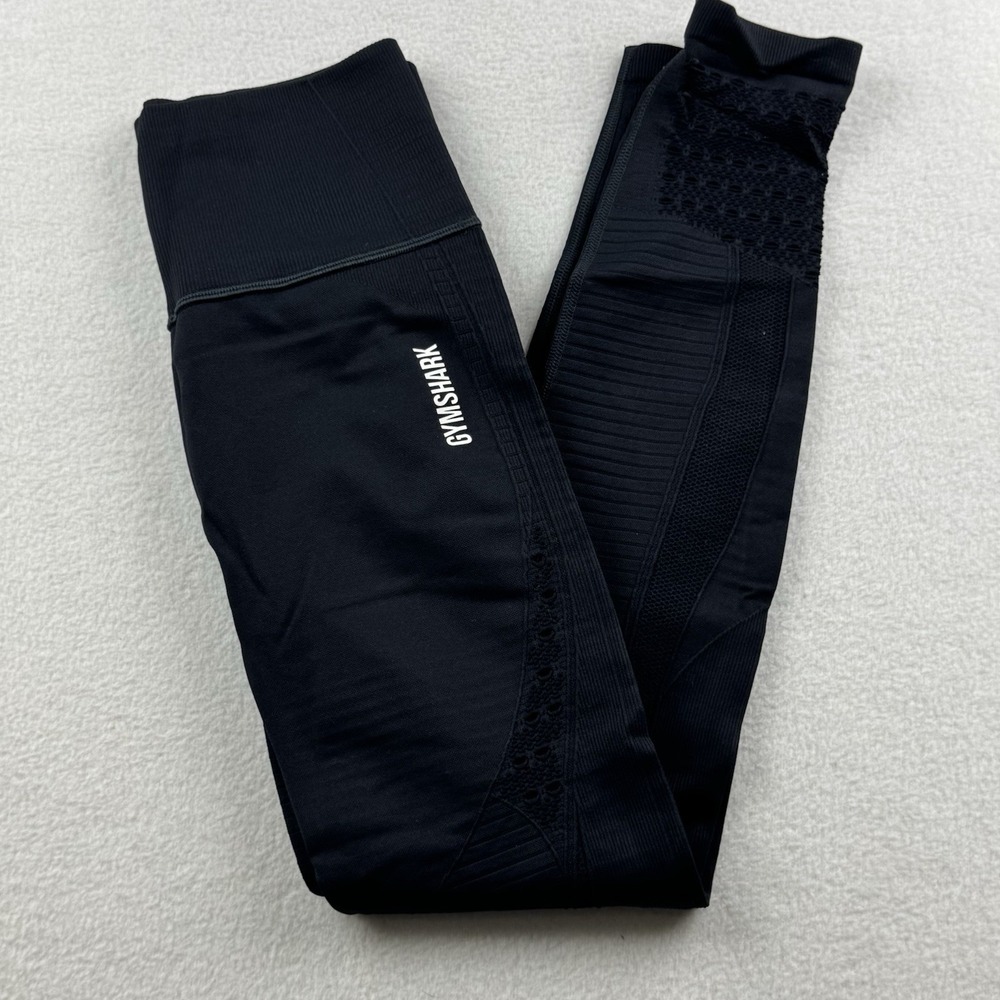 GYMSHARK Women's S - Black Leggings Athleisure Yoga Pants - Picture 1 of 8